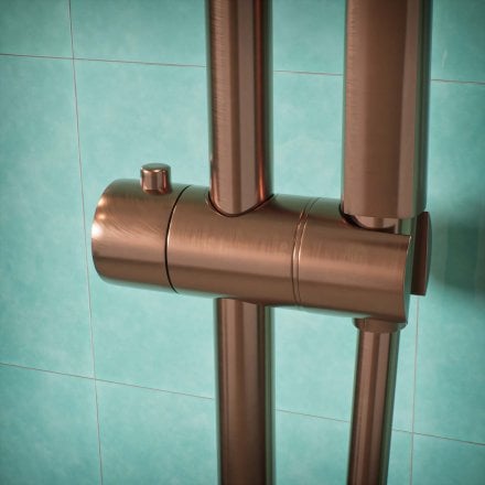Voss Cool Touch Knurled 2-Way Thermostatic Shower Mixer Set