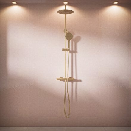Voss Cool Touch Knurled 2-Way Thermostatic Shower Mixer Set