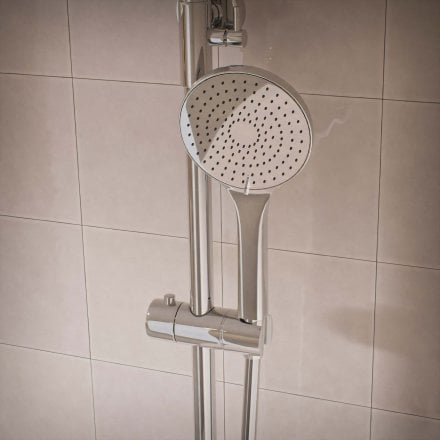 Voss Cool Touch Knurled 3-Way Thermostatic Shower Mixer Set
