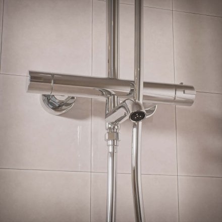 Voss Cool Touch Knurled 3-Way Thermostatic Shower Mixer Set