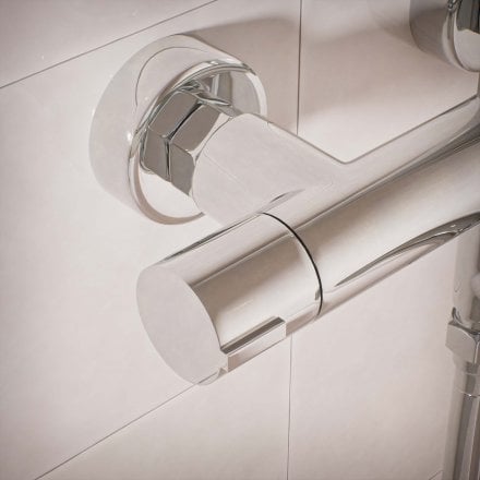 Voss Cool Touch Knurled 3-Way Thermostatic Shower Mixer Set