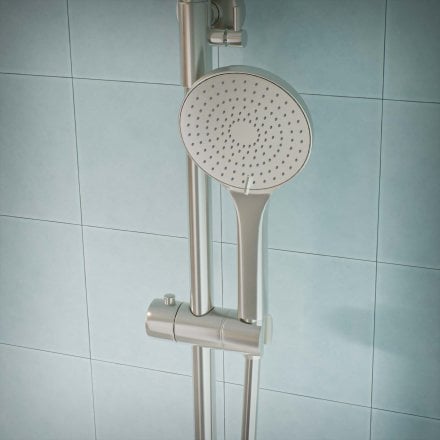 Voss Cool Touch Knurled 3-Way Thermostatic Shower Mixer Set