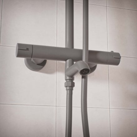 Voss Cool Touch Knurled 3-Way Thermostatic Shower Mixer Set