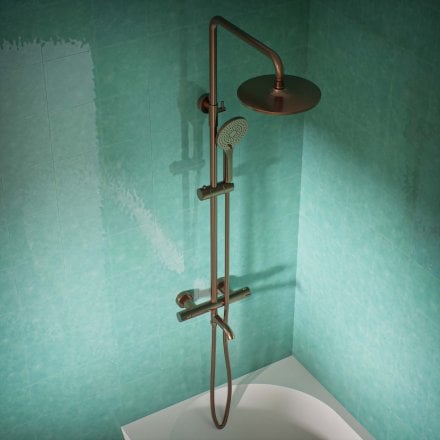 Voss Cool Touch Knurled 3-Way Thermostatic Shower Mixer Set