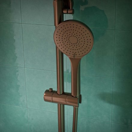 Voss Cool Touch Knurled 3-Way Thermostatic Shower Mixer Set