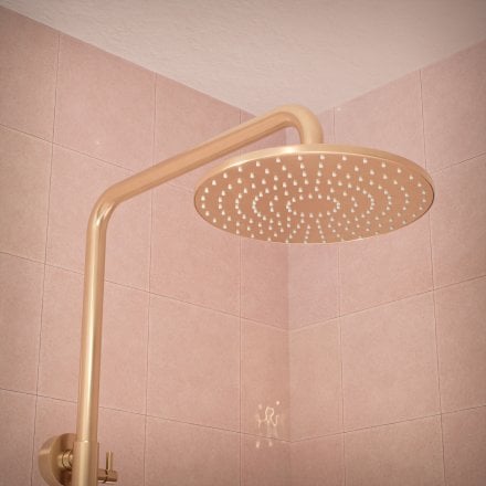 Voss Cool Touch Knurled 3-Way Thermostatic Shower Mixer Set