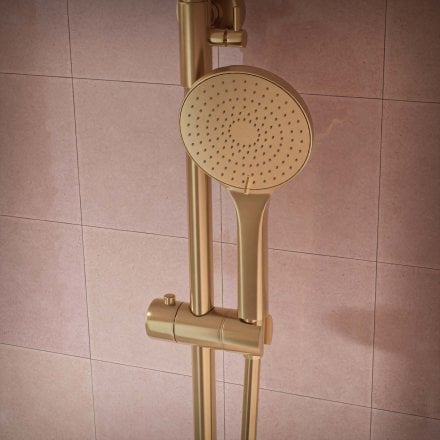 Voss Cool Touch Knurled 3-Way Thermostatic Shower Mixer Set