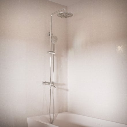 Voss Cool Touch Knurled 3-Way Thermostatic Shower Mixer Set