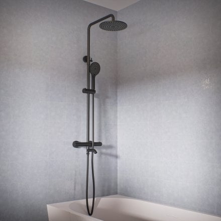 Voss Cool Touch Knurled 3-Way Thermostatic Shower Mixer Set