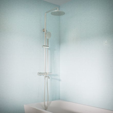 Voss Cool Touch Knurled 3-Way Thermostatic Shower Mixer Set