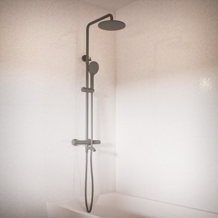 Voss Cool Touch Knurled 3-Way Thermostatic Shower Mixer Set