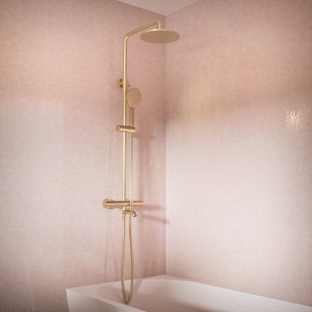 Voss Cool Touch Knurled 3-Way Thermostatic Shower Mixer Set