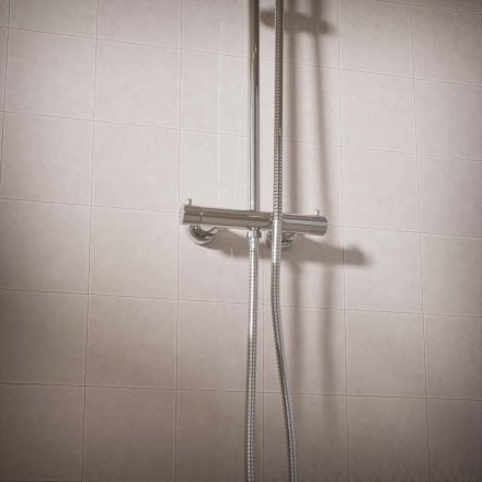 Voss Knurled Exposed 2-Way Push Button Shower