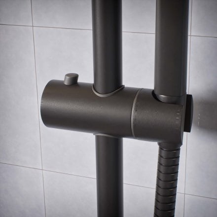 Voss Knurled Exposed 2-Way Push Button Shower