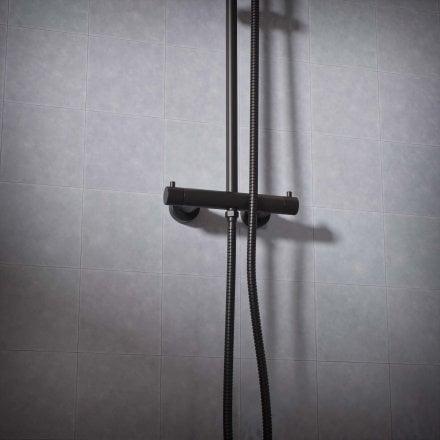 Voss Knurled Exposed 2-Way Push Button Shower
