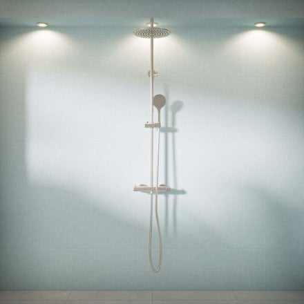 Voss Knurled Exposed 2-Way Push Button Shower