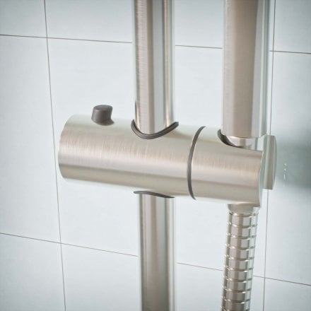 Voss Knurled Exposed 2-Way Push Button Shower