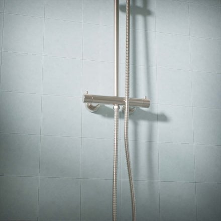 Voss Knurled Exposed 2-Way Push Button Shower