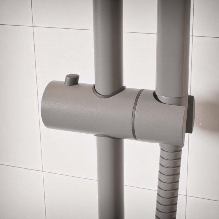 Voss Knurled Exposed 2-Way Push Button Shower