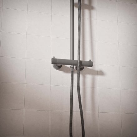 Voss Knurled Exposed 2-Way Push Button Shower