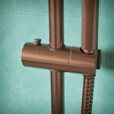 Voss Knurled Exposed 2-Way Push Button Shower