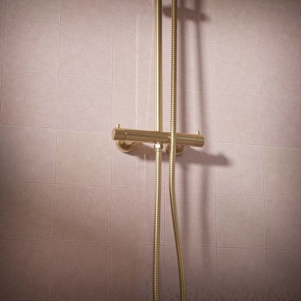 Voss Knurled Exposed 2-Way Push Button Shower