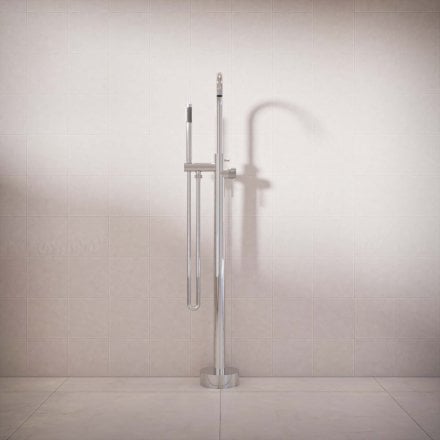 Voss Knurled Freestanding Bath Shower Mixer Tap