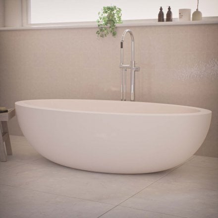 Voss Knurled Freestanding Bath Shower Mixer Tap