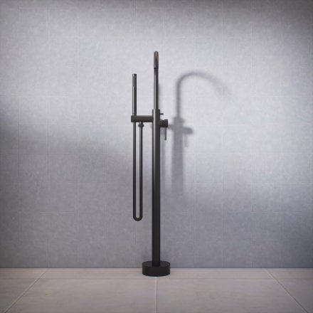 Voss Knurled Freestanding Bath Shower Mixer Tap