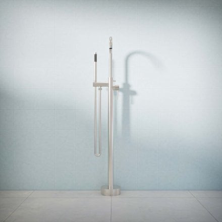 Voss Knurled Freestanding Bath Shower Mixer Tap