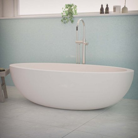Voss Knurled Freestanding Bath Shower Mixer Tap
