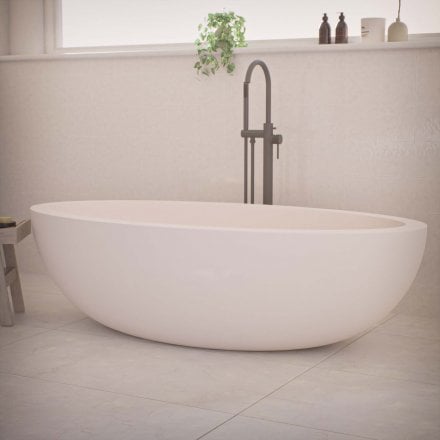 Voss Knurled Freestanding Bath Shower Mixer Tap