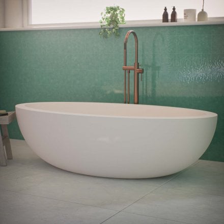 Voss Knurled Freestanding Bath Shower Mixer Tap
