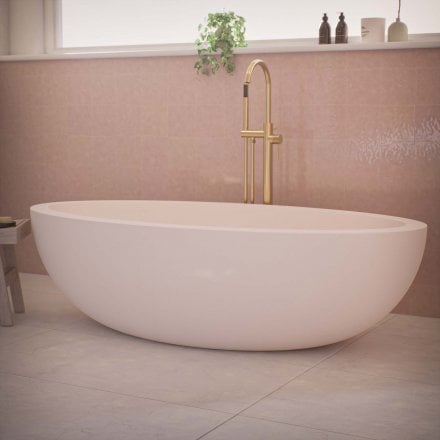 Voss Knurled Freestanding Bath Shower Mixer Tap