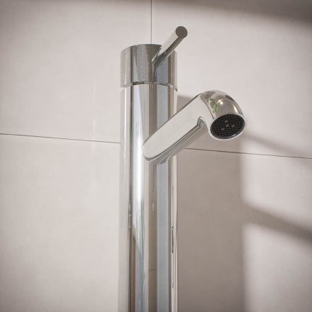 Voss Knurled Single Lever Tall Basin Tap