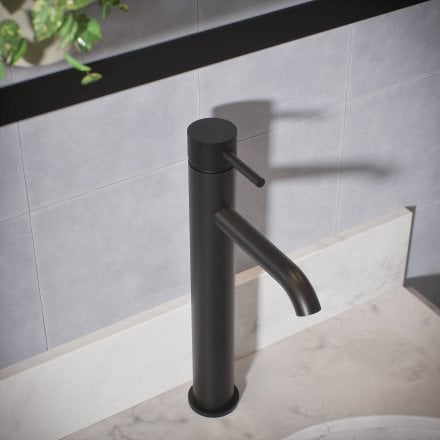 Voss Knurled Single Lever Tall Basin Tap