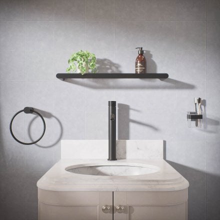 Voss Knurled Single Lever Tall Basin Tap