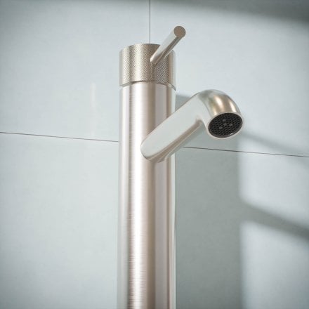 Voss Knurled Single Lever Tall Basin Tap