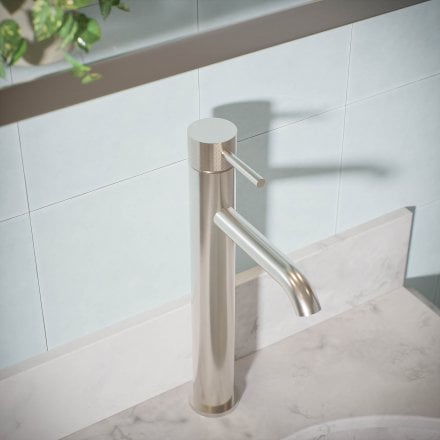 Voss Knurled Single Lever Tall Basin Tap