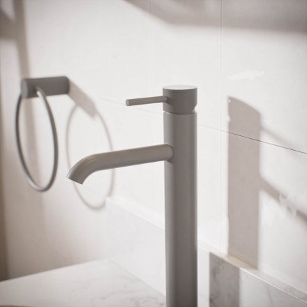 Voss Knurled Single Lever Tall Basin Tap