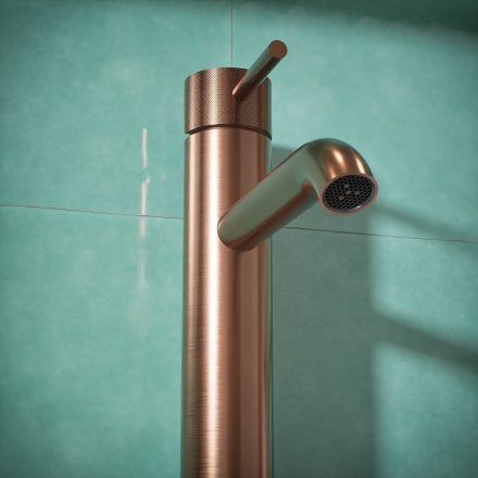 Voss Knurled Single Lever Tall Basin Tap