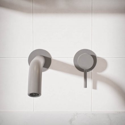 Voss Knurled Wall Mounted Basin Mixer Tap