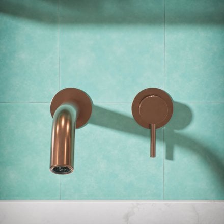 Voss Knurled Wall Mounted Basin Mixer Tap