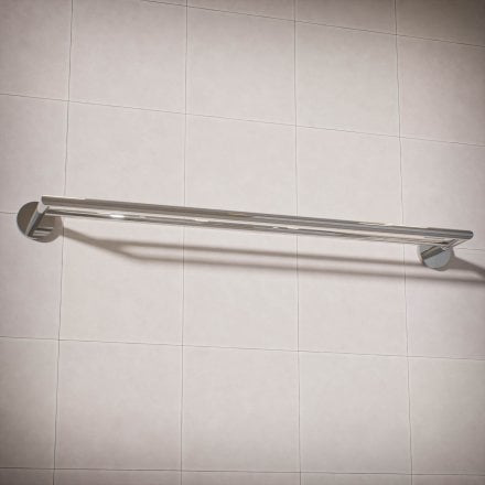 Voss Knurled Wall Mounted Double Bar Towel Rail