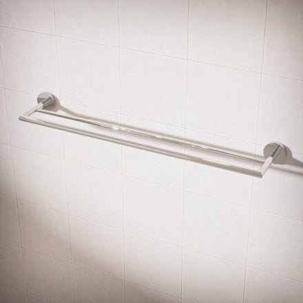 Voss Knurled Wall Mounted Double Bar Towel Rail