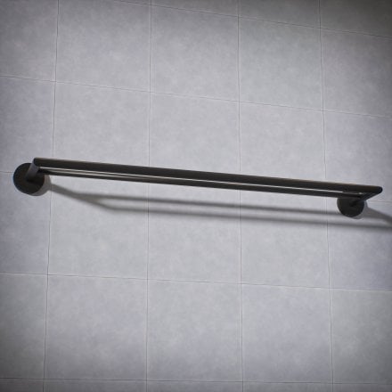 Voss Knurled Wall Mounted Double Bar Towel Rail