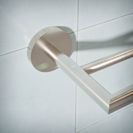 Voss Knurled Wall Mounted Double Bar Towel Rail