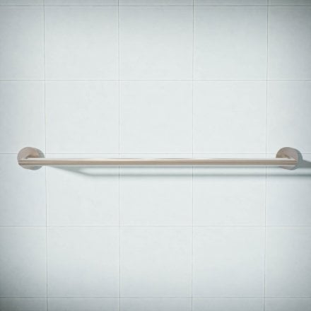Voss Knurled Wall Mounted Double Bar Towel Rail