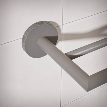 Voss Knurled Wall Mounted Double Bar Towel Rail