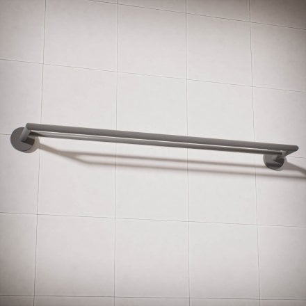 Voss Knurled Wall Mounted Double Bar Towel Rail